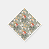 Niedliches Bauernmuster Serviette (Ecke)