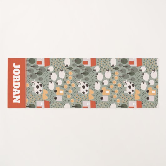 Niedliches Bauernmuster Yogamatte (Vorderseite (Horizontal))