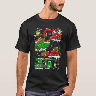 Niedliches Baufahrzeug Weihnachtsbeleuchtung LKW K T-Shirt