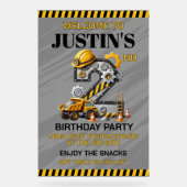 Niedliches Baugewerbe 2. Geburtstag Party Acrylschild (Vorderseite)