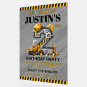 Niedliches Baugewerbe 2. Geburtstag Party Acrylschild (Winkel)