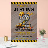 Niedliches Baugewerbe 2. Geburtstag Party Acrylschild (Hochzeit)