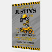 Niedliches Baugewerbe 3. Geburtstag Party Acrylschild (Winkel)