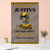 Niedliches Baugewerbe 3. Geburtstag Party Acrylschild (Hochzeit)