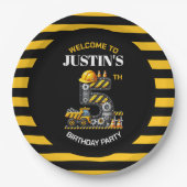 Niedliches Baugewerbe 5. Geburtstagsparty Pappteller (Vorderseite)