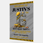 Niedliches Baugewerbe 6. Geburtstagsparty Acrylschild (Winkel)