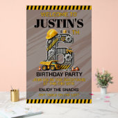 Niedliches Baugewerbe 6. Geburtstagsparty Acrylschild (Hochzeit)