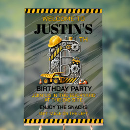 Niedliches Baugewerbe 6. Geburtstagsparty Acrylschild