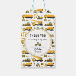 Niedliches Baugewerbe Kinder Party Vielen Dank Geschenkanhänger