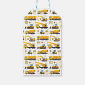 Niedliches Baugewerbe Kinder Party Vielen Dank Geschenkanhänger (Rückseite)