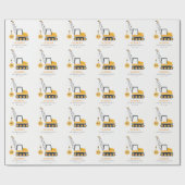 Niedliches Baukranfahrzeug jeden Geburtstag Geschenkpapier (Flach)