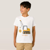 Niedliches Baukranfahrzeug jeden Geburtstag T-Shirt (Vorne ganz)