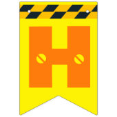 Niedliches Bauthema Geburtstagsparty der Kinder Wimpelkette (Erste Fahne)