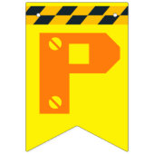 Niedliches Bauthema Geburtstagsparty der Kinder Wimpelkette (Dritte Fahne)