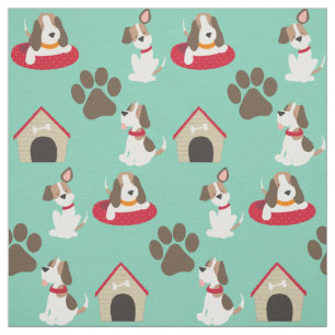 Niedliches Beagle-Gewebe Stoff