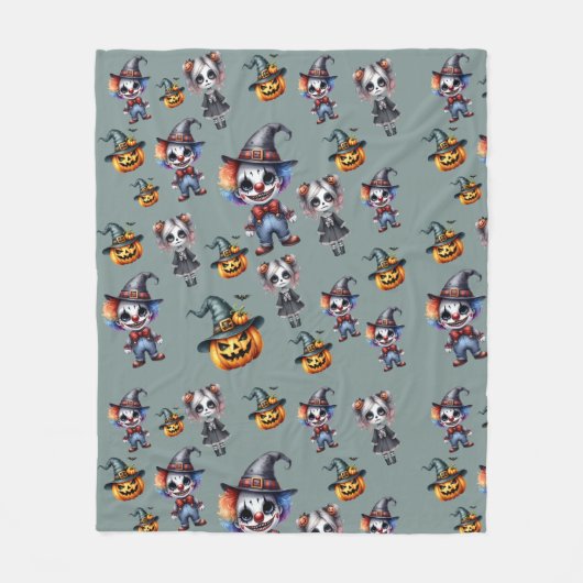 Niedliches Beängstigendes Funny Halloween Fleecedecke (Vorderseite)
