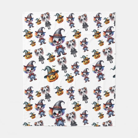 Niedliches Beängstigendes Funny Halloween Fleecedecke (Vorderseite)