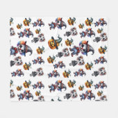 Niedliches Beängstigendes Funny Halloween Fleecedecke (Vorderseite (Horizontal))