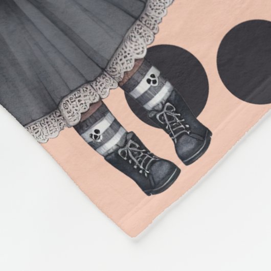 Niedliches Beängstigendes Funny Halloween Fleecedecke (Ecke)