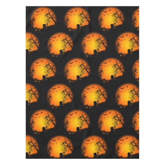 Niedliches Beängstigendes glückliches Halloween-Fr Tischdecke (Vorderseite)