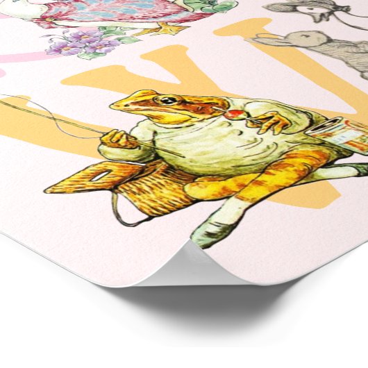 Niedliches Beatrix Potter Alphabet Kinderzimmer Poster (Ecke)