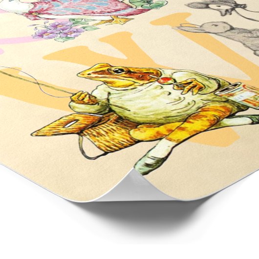 Niedliches Beatrix Potter Alphabet Kinderzimmer Poster (Ecke)