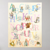 Niedliches Beatrix Potter Alphabet Kinderzimmer Poster (Vorne)
