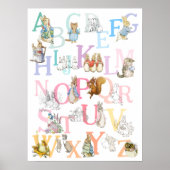 Niedliches Beatrix Potter Alphabet Kinderzimmer Poster (Vorne)