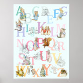 Niedliches Beatrix Potter Alphabet Kinderzimmer Poster (Vorne)