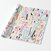 Niedliches Beautician Wrapping Paper Geschenkpapier (Ungerollt)