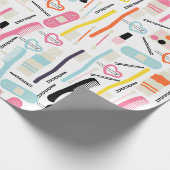 Niedliches Beautician Wrapping Paper Geschenkpapier (Ecke)