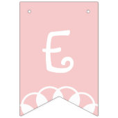 Niedliches Begrüßungsbaby rosa Blau, benutzerdefin Wimpelkette (Zweite Fahne)