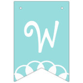 Niedliches Begrüßungsbaby rosa Blau, benutzerdefin Wimpelkette (Erste Fahne)