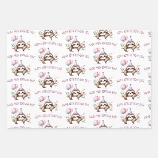 niedliches Begrüßungsgeschenk Geschenkpapier Set (Vorderseite 2)