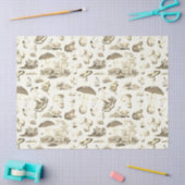 Niedliches Beige Mushroom Frosch Schneckenwaldmust Seidenpapier (Basteln)