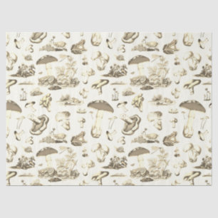 Niedliches Beige Mushroom Frosch Schneckenwaldmust Seidenpapier