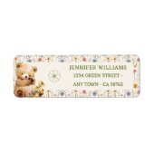 Niedliches Beige Teddy Baby Duwer Envelope Address (Vorne)
