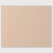 Niedliches Beige-Weiß-Polka-Dot-Muster Geschenkpapier (Flach)