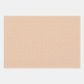 Niedliches Beige-Weiß-Polka-Dot-Muster Geschenkpapier Set (Vorderseite 2)