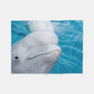 Niedliches Beluga-Wal-Tier Fleecedecke