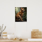 Niedliches Bengalisches Cat Art Print Poster (Küche)