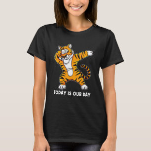 Niedliches Bengalisches Tiger Dabbing Geburtstag S T-Shirt