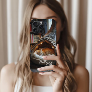 Niedliches benutzerdefiniertes Cat-Foto und Name m iPhone 16 Pro Hülle