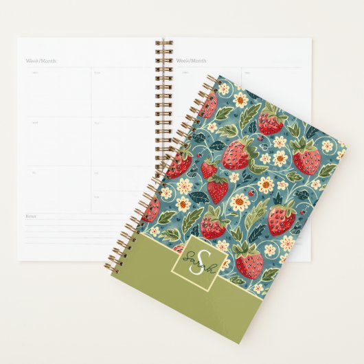 Niedliches, benutzerdefiniertes Erdbeermuster Planer (Anzeige)