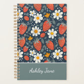 Niedliches, benutzerdefiniertes Erdbeermuster Planer (Vorderseite)