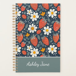 Niedliches, benutzerdefiniertes Erdbeermuster Planer