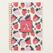 Niedliches, benutzerdefiniertes Erdbeermuster Planer (Vorderseite)