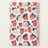 Niedliches, benutzerdefiniertes Erdbeermuster Planer (Rückseite)