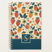 Niedliches, benutzerdefiniertes Erdbeermuster Planer (Vorderseite)