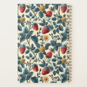 Niedliches, benutzerdefiniertes Erdbeermuster Planer (Rückseite)